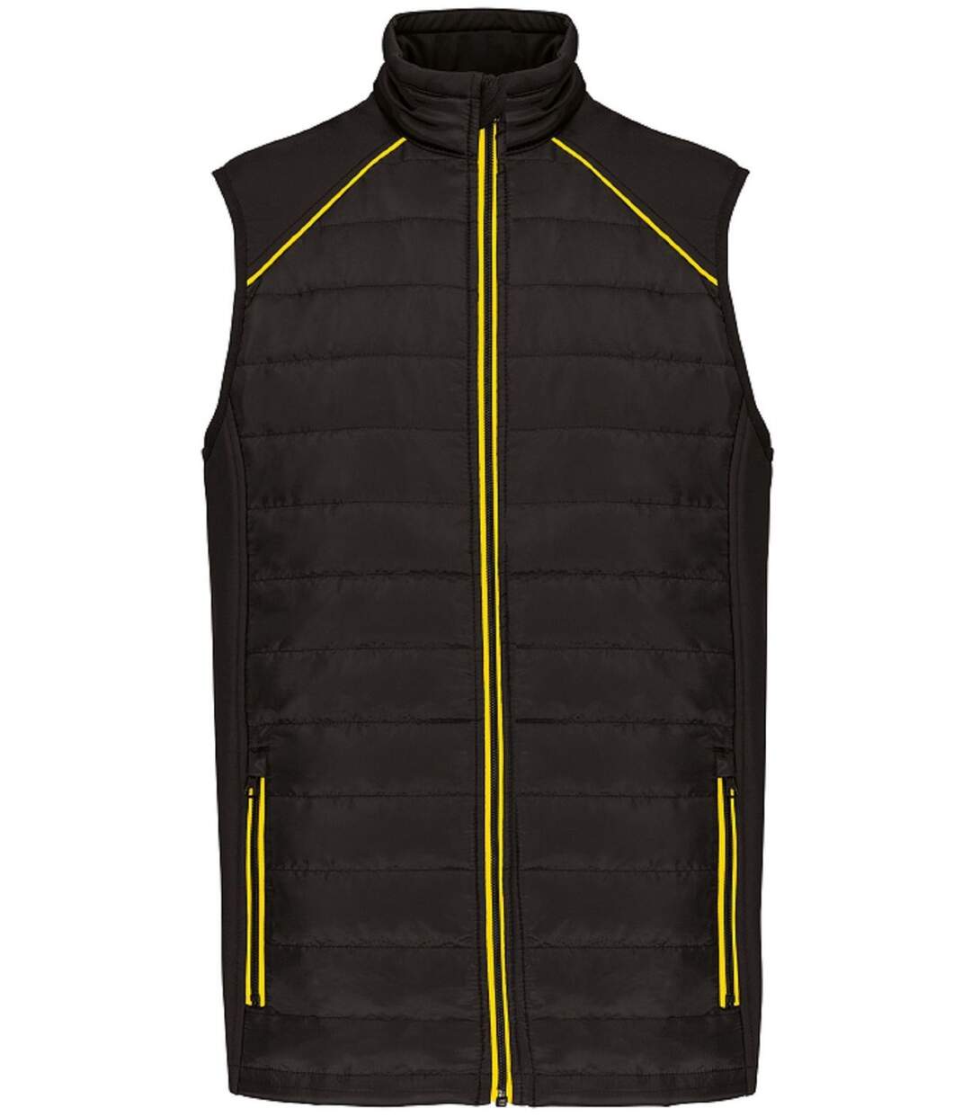 Bodywarmer DayToDay bi-matière - Unisexe - WK606 - Noir et jaune-2