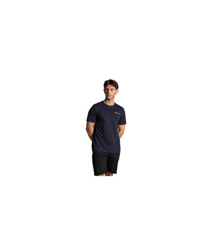 T-shirt Manches Courtes Motif/style Logo Lucent Homme Bleu Marine Imprimé Au Dos Craghoppers