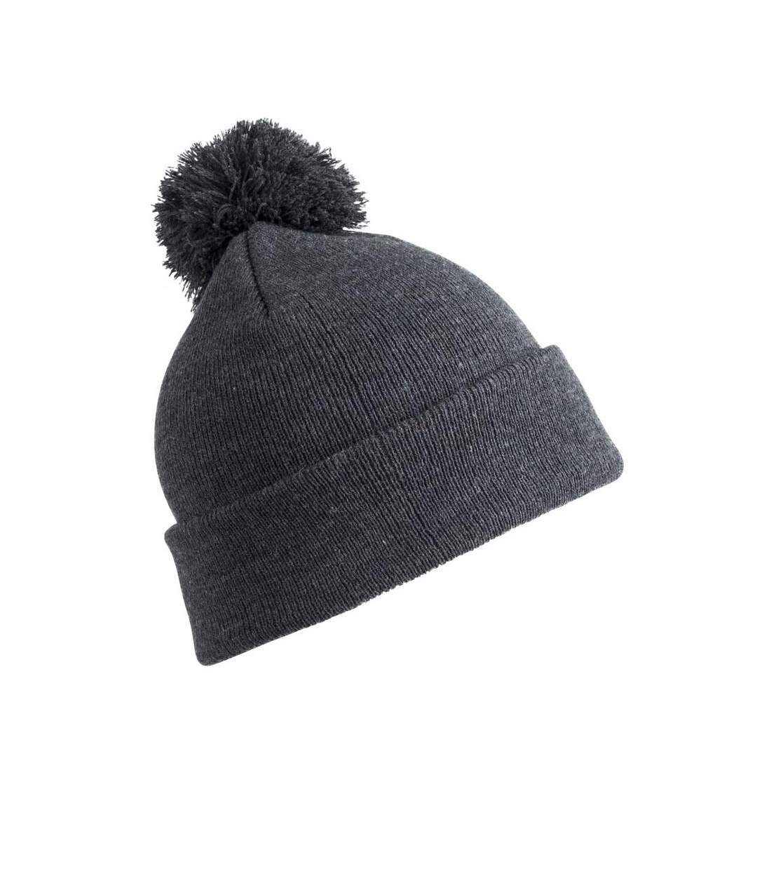 Womens/ladies Winter Essentials Pom Pom Beanie Bonnet À Pompon Gris Result-2