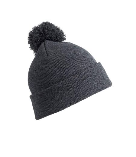 Womens/ladies Winter Essentials Pom Pom Beanie Bonnet À Pompon Gris Result