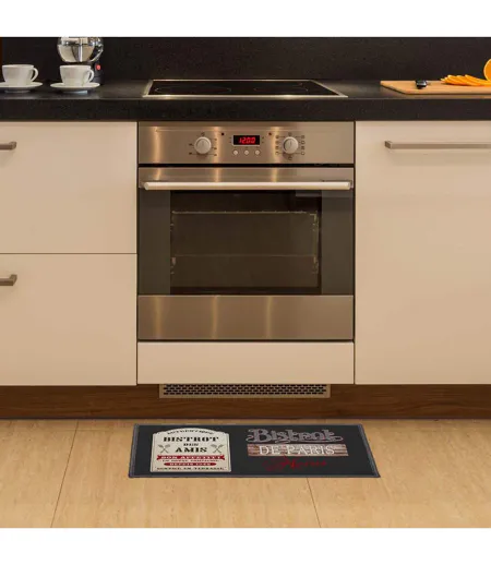 Tapis Rectangle Bistrot Des Amis 40x60cm Noir