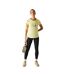 T-shirt Motif/style Posture De Yoga Serenity Femme Jaune Cire Dare 2B-1