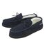 Dunlop - Chaussons mocassins homme cuir suédé marine mémoire de forme-1
