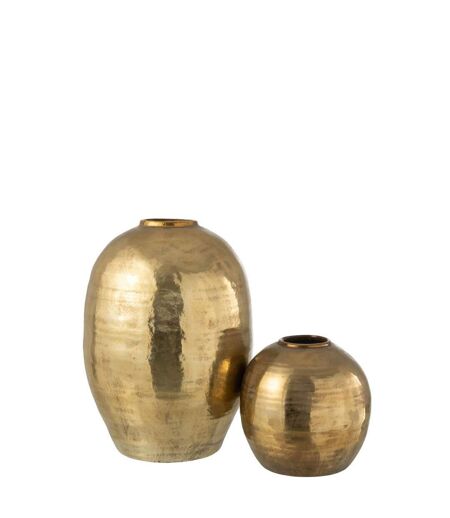 Vase Design en Argile Arya 28cm Or