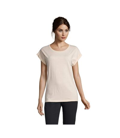 T-shirt Manches Courtes Melba Femme Rose Pâle SOLS