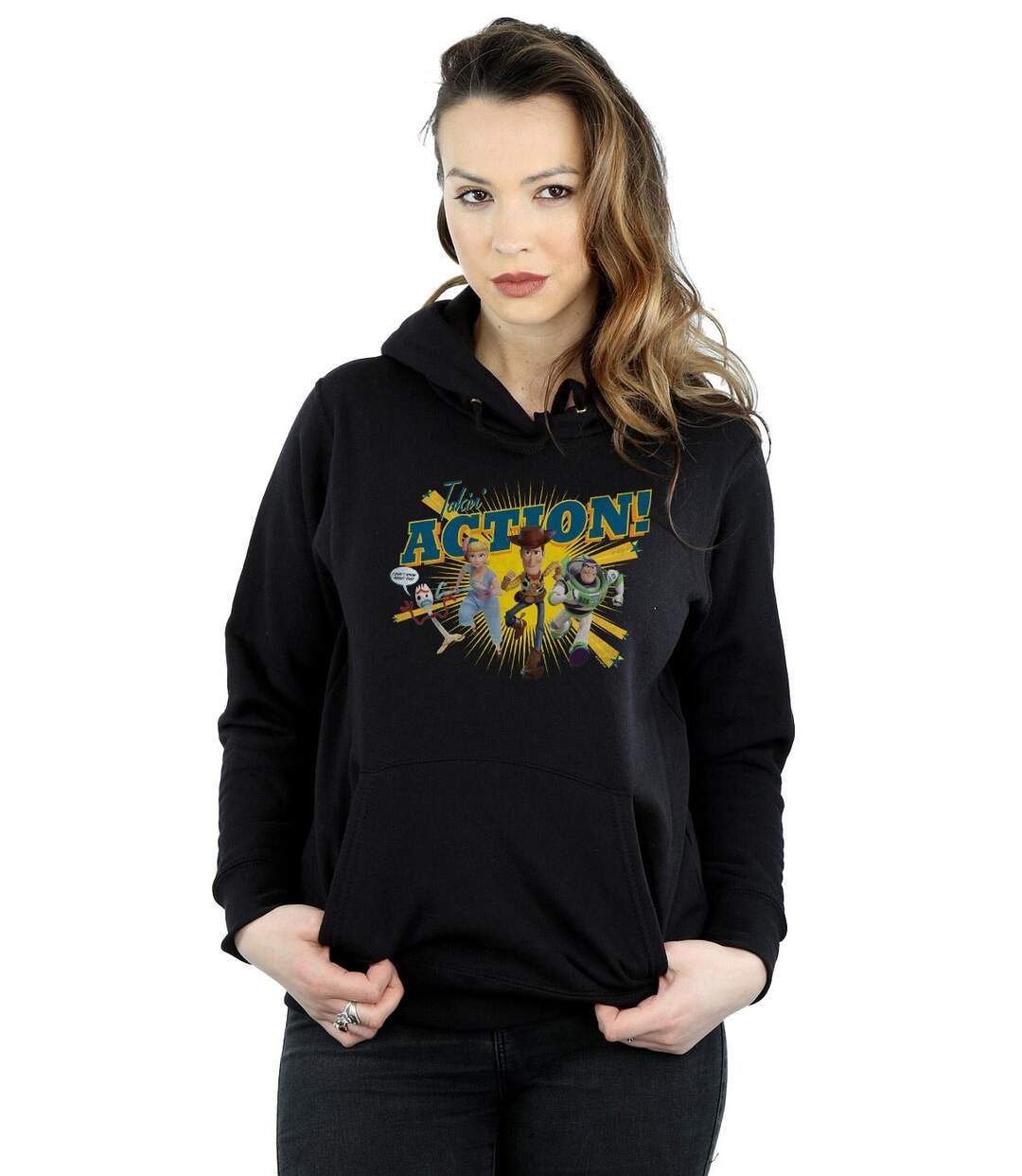 Disney - Sweat à capuche TOY STORY TAKIN' ACTION - Femme (Noir) - UTBI15217-2