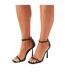 Womens/ladies Patent Faux Leather Strappy High Heels Black Missy Empire-2