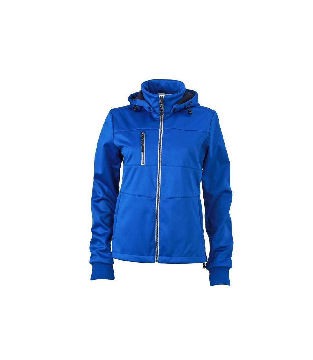 Veste softshell à capuche- femme JN1077 - bleu nautique - coupe-vent et imperméable-1