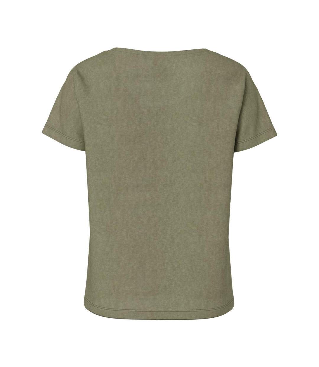 T-Shirt kaki femme pieces sophie-2