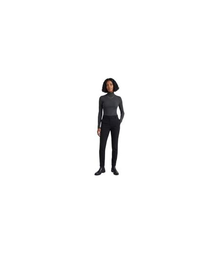 Womens/ladies Roll Neck Slim Long-sleeved Top Black Tommy Hilfiger