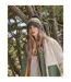 Bonnet Corkscrew Femme Blanc Cassé Vert Kaki Beechfield-1