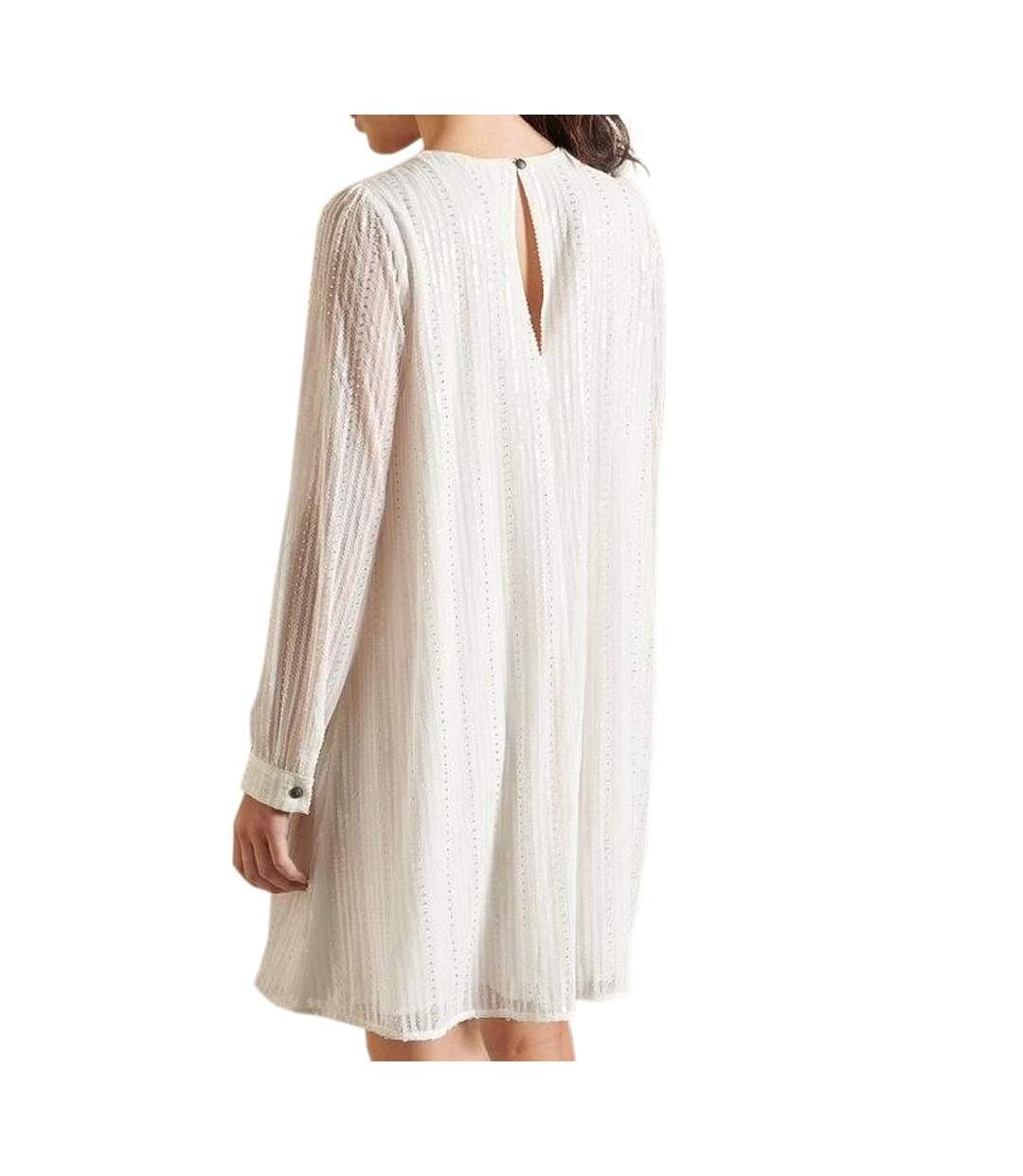 Robe Blanche à sequins Femme Superdry Woven - 36-2