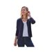 Womens/ladies Cashmere V Neck Classic Cardigan Navy WoolOvers-1