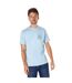 Mens coast to coast chest print t-shirt light blue Maine