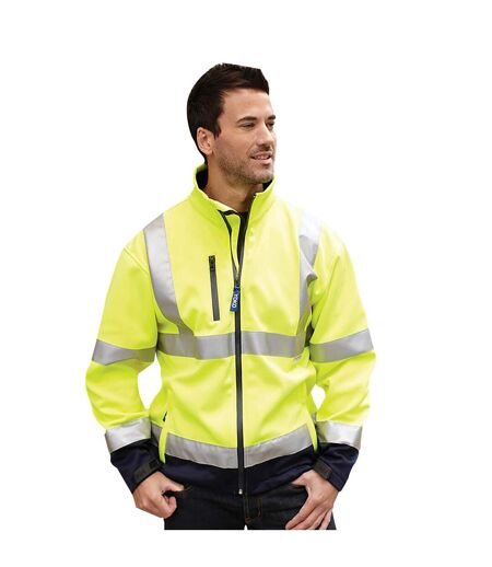 Veste haute visibilité homme jaune fluo/bleu marine Yoko