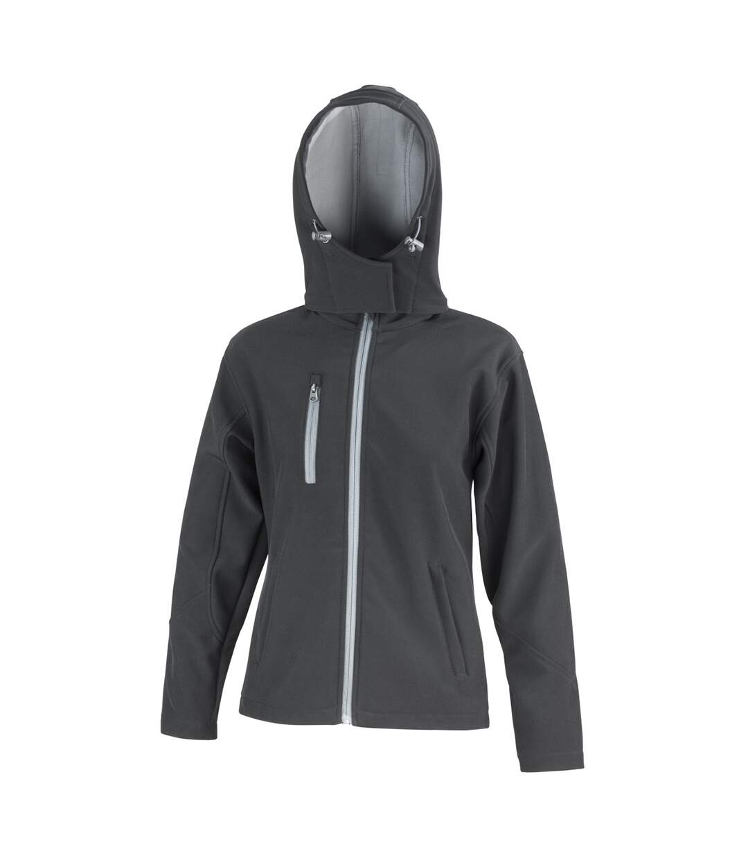 Core lite veste softshell à capuche femme noir/gris Result