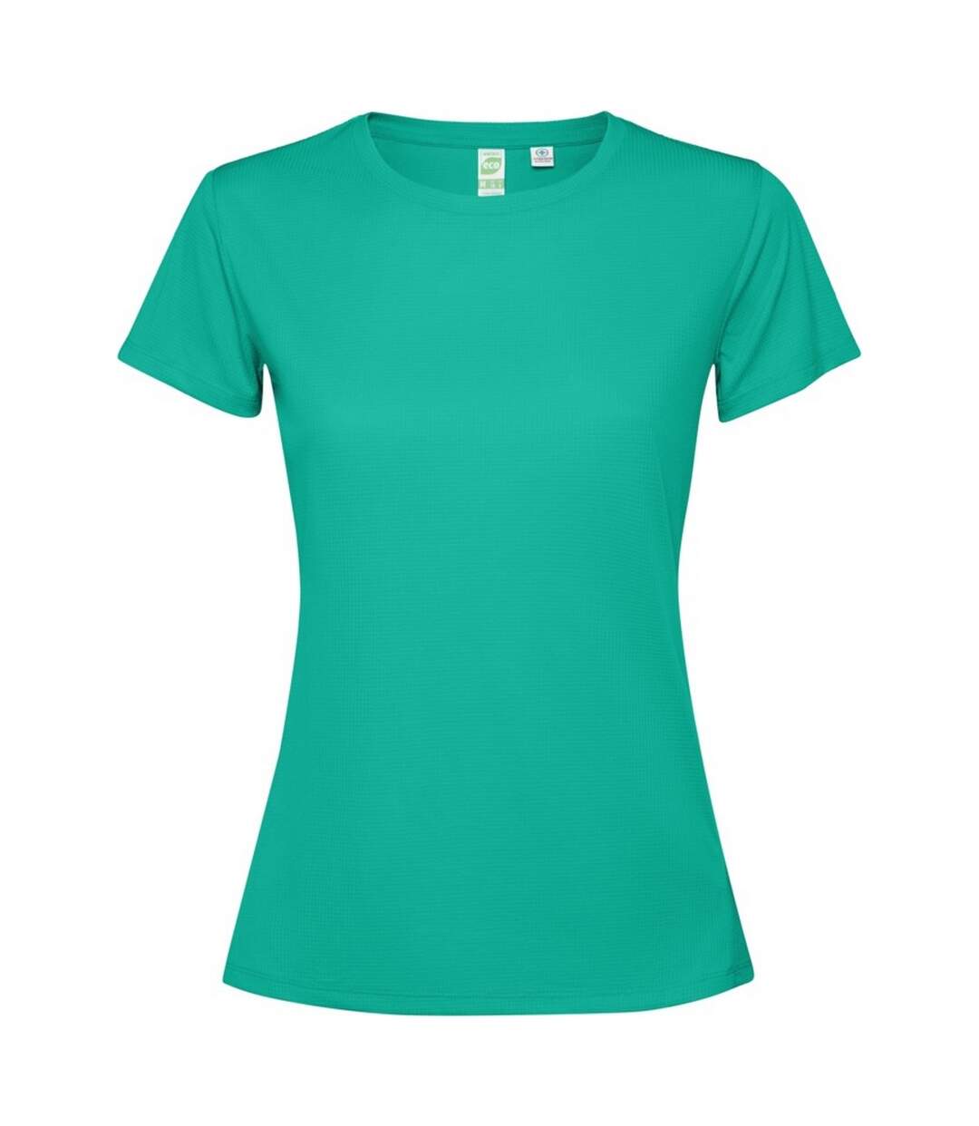 Womens/ladies Estoril Short-sleeved T-shirt Jade Green Roly-1