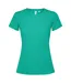 Womens/ladies Estoril Short-sleeved T-shirt Jade Green Roly-1