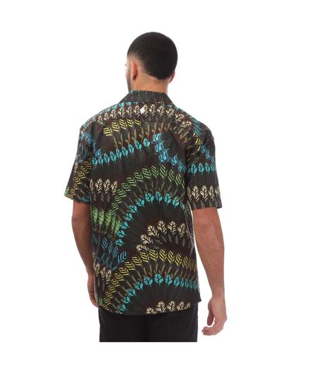 Mens Feather All-over Print Shirt Brown Marcelo Burlon
