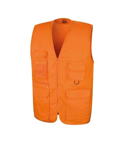 WORK-GUARD by Result Mens Safari Vest (Orange)