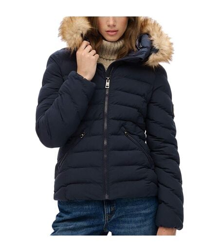 Doudoune Capuche SuperDry Fuji Faux Fuir Hood Padded