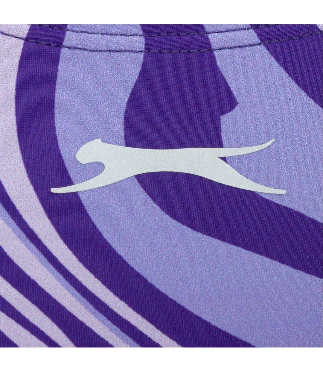 Maillot De Bain 1 Pièce Motif/style Ondulé Femme Violet Slazenger-4