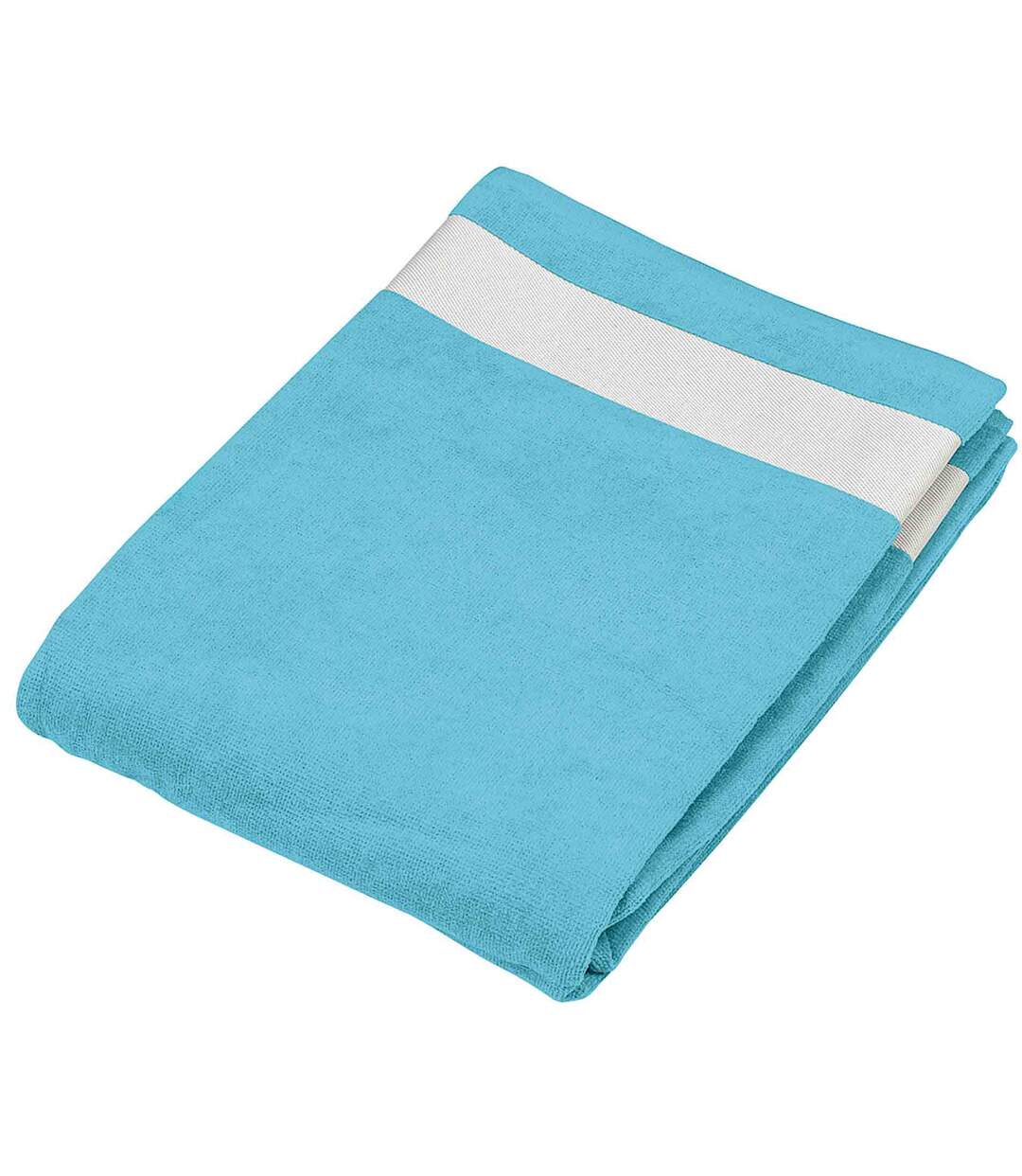 Drap de plage coton - K118 - bleu turquoise-2