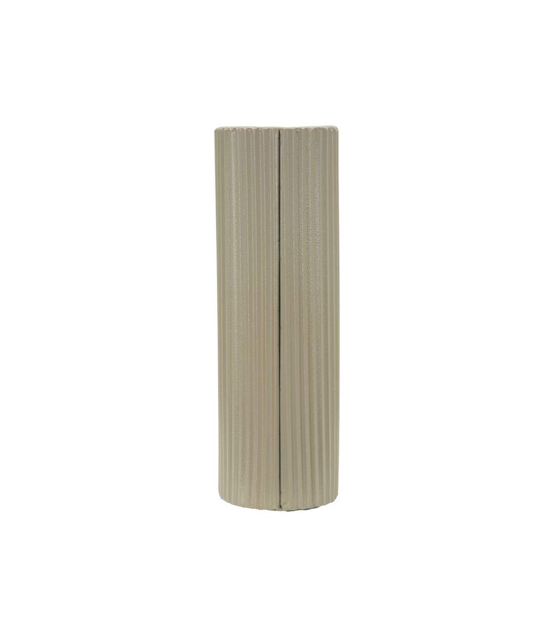 Vase Design en Métal Frankfurt 36cm Beige Foncé-2