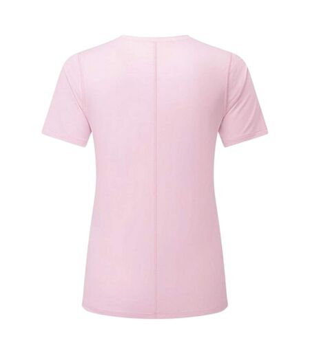 T-shirt Manches Courtes Motif/style Uni Moda Femme Rose Chiné Dhb
