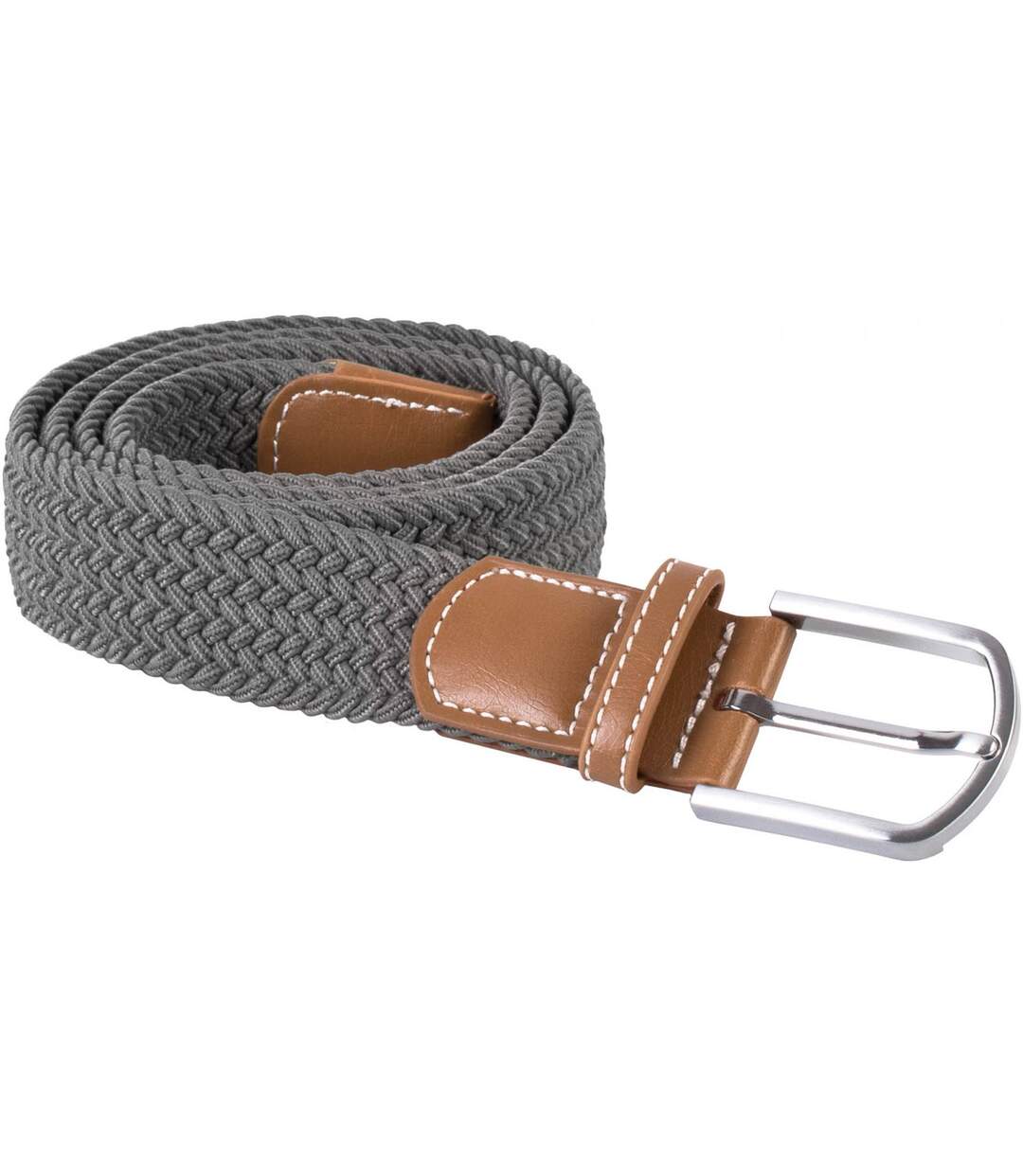 Ceinture tressée élastiquée - KP805 - gris foncé-2