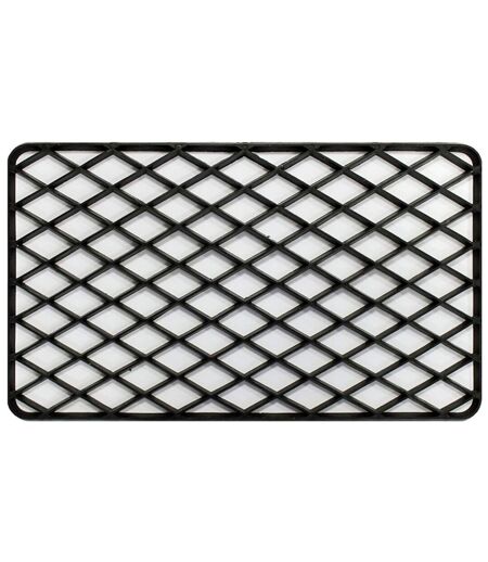 Tapis d'Entrée en PVC Grille 34x58cm Noir