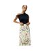 Womens/ladies Floral Pattern A-line Maxi Skirt White Multicoloured French Connection-4