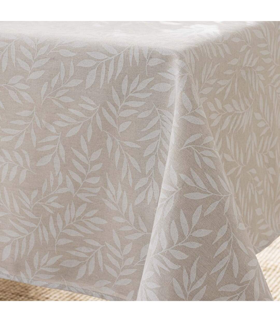 Nappe Antitache Imprimé Naya 140x240cm Naturel-2