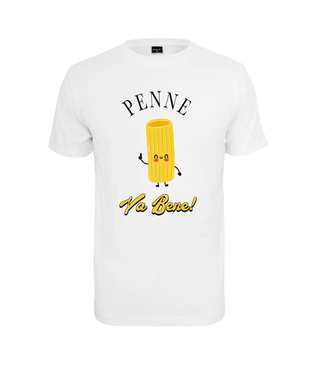 T-shirt Penne Va Benne Homme Blanc Mister Tee-2