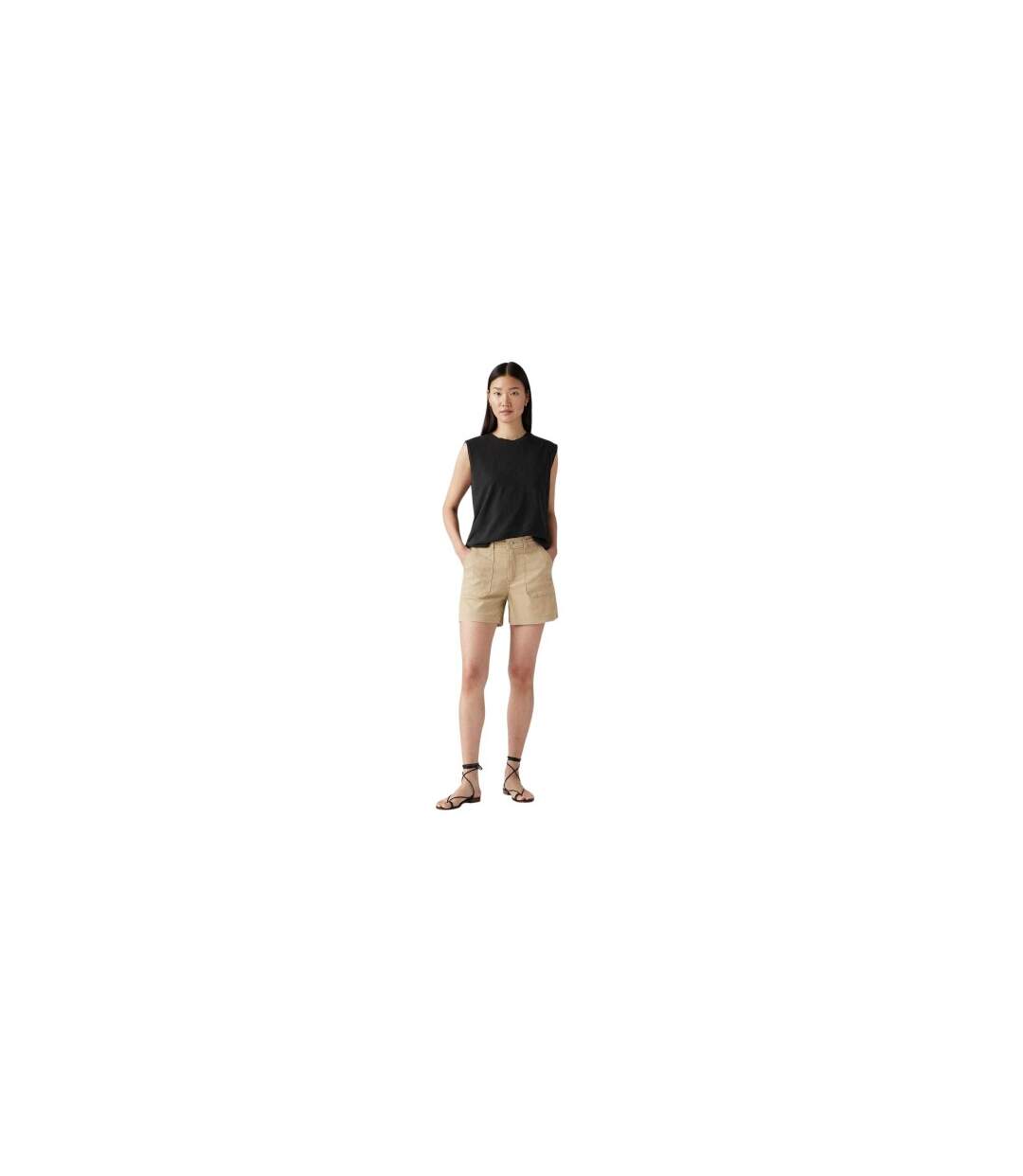 Short Femme Beige Foncé Levis-1