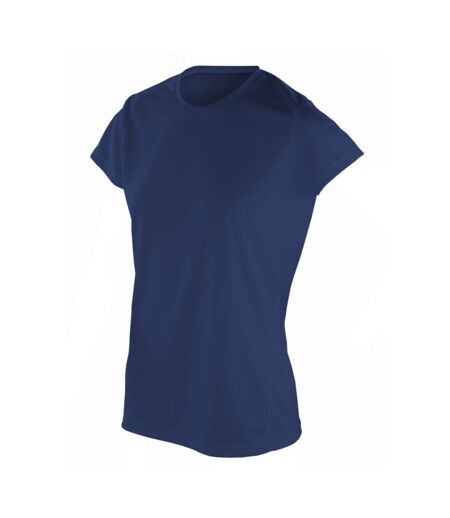 Spiro Womens/Ladies Sports Quick-Dry Short Sleeve Performance T-Shirt (Navy)