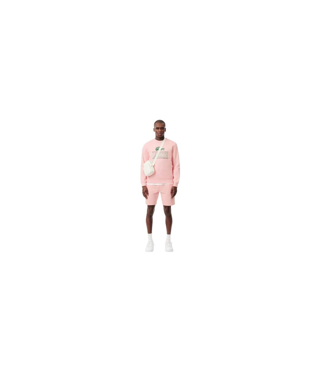 Mens Oversized Sweatshirt Pink Lacoste-1