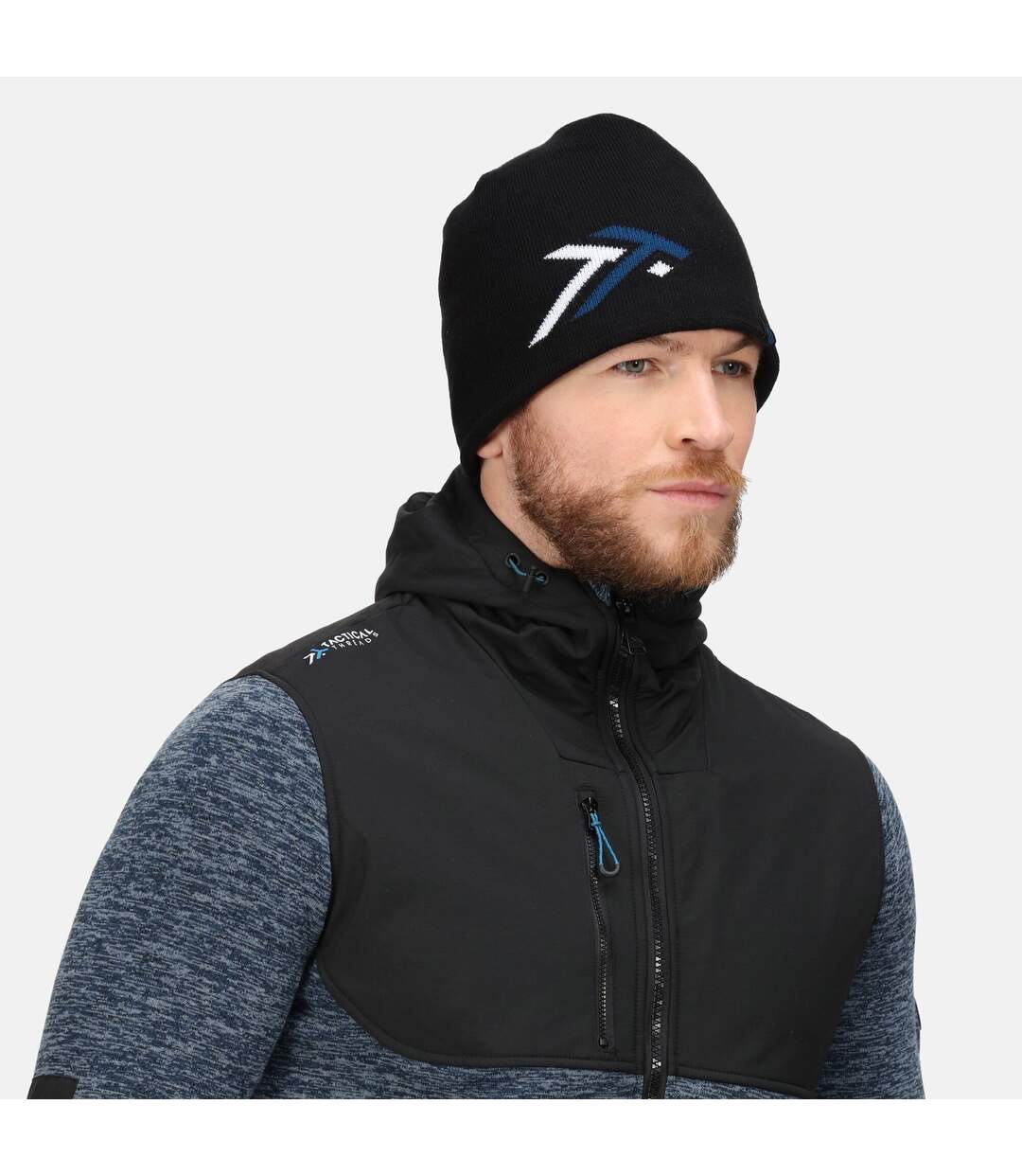 Bonnet imperméable homme noir / bleu pétrole Regatta