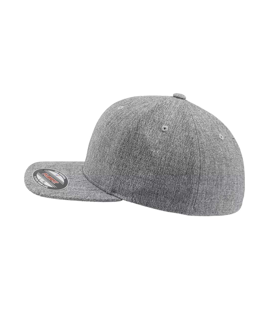 Casquette De Baseball Plain Span Adulte Gris Chiné Flexfit-3