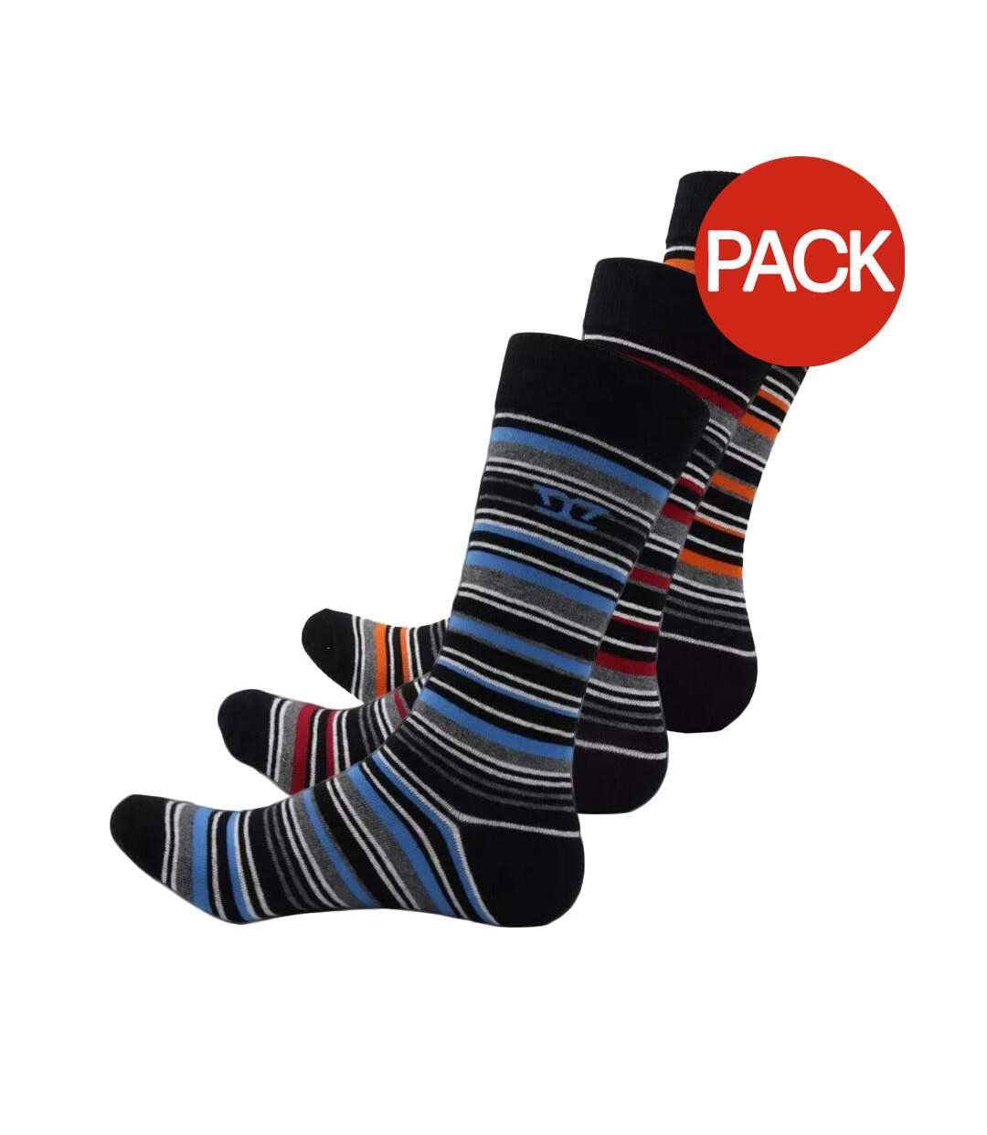 Chaussettes d555 roxton homme rouge / orange / bleu Duke-1