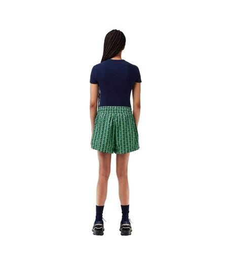 Short Femme Vert Bleu Lacoste