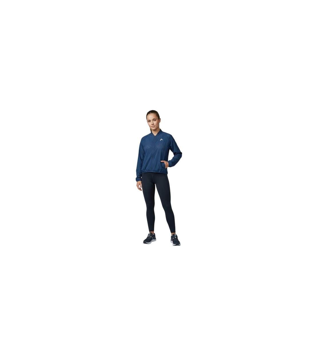 Womens/ladies Lizzy Logo Jacket Blue Head-1