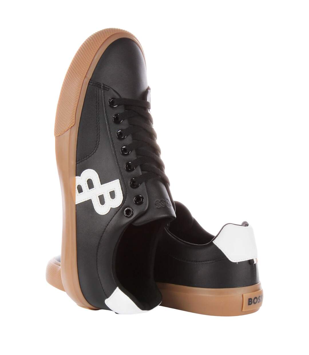 Mens aiden low cut tennis trainers charcoal Boss-4