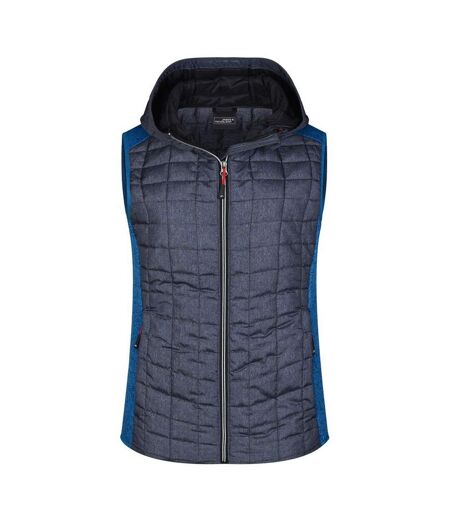 Veste Hybride Femme Bleu Roi Anthracite Chiné James And Nicholson