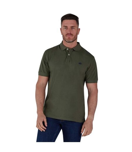 Polo bio classique pour hommes vert militaire Raging Bull