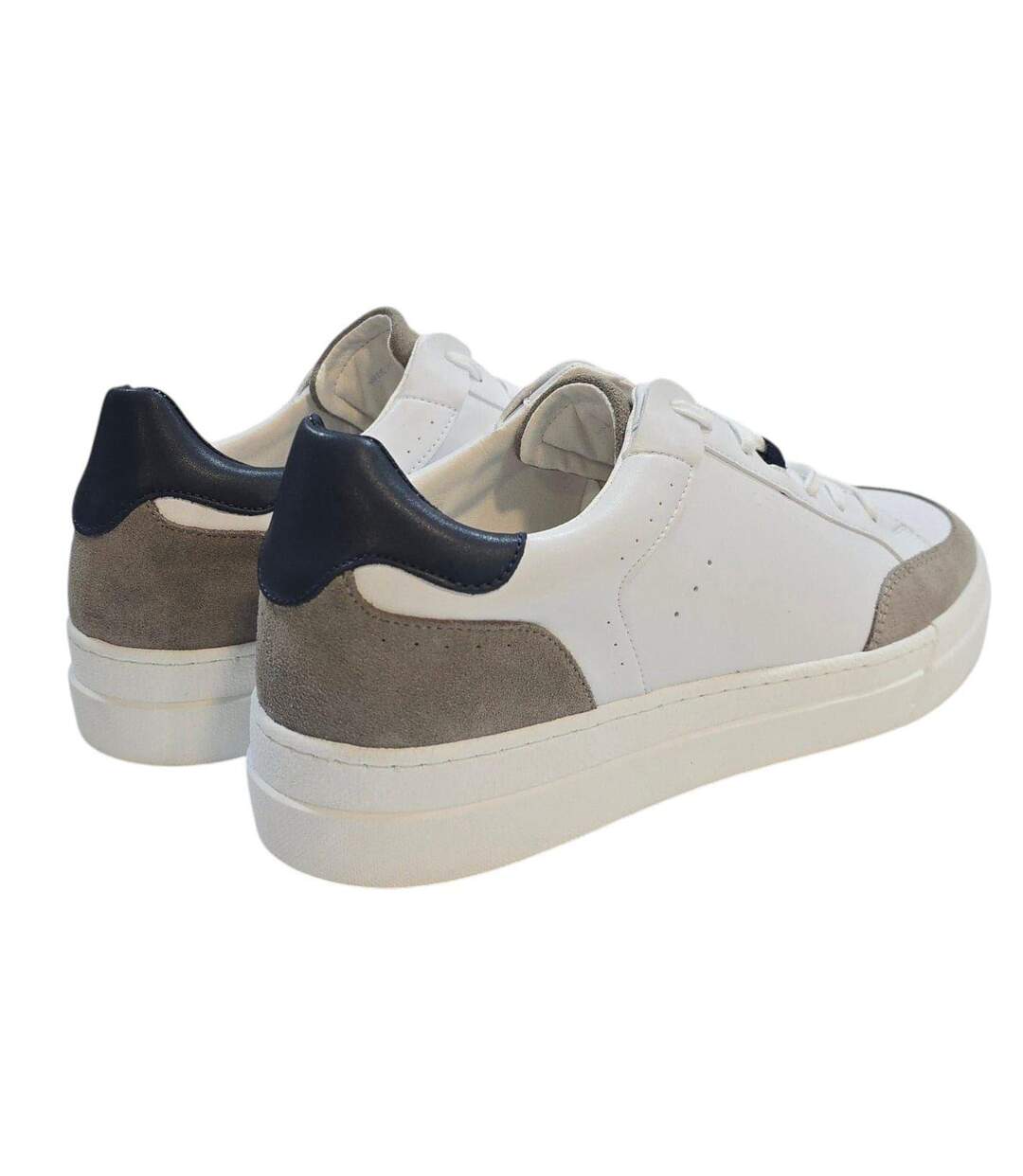 Baskets Braid Homme Blanc Gris Bleu Marine Loyalti-2