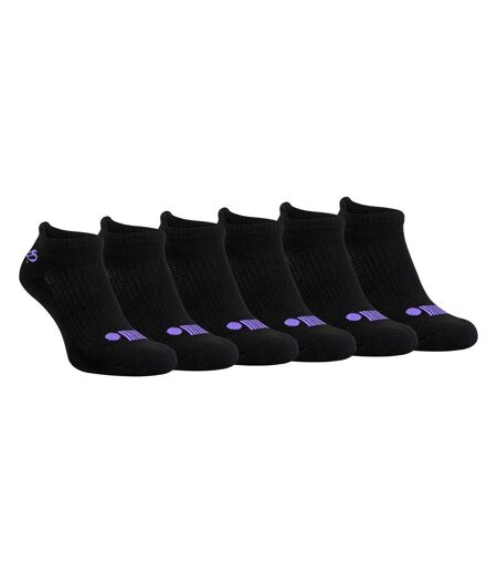 6 Pack Ladies Cotton Cushioned Low Cut Sport Ankle Socks for Running