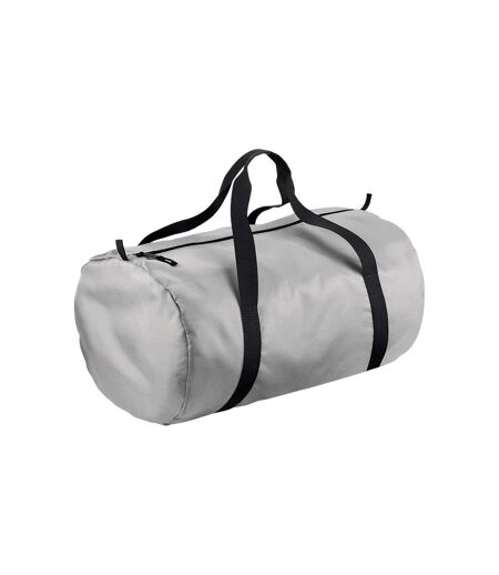 Packaway barrel bag one size silver/black BagBase