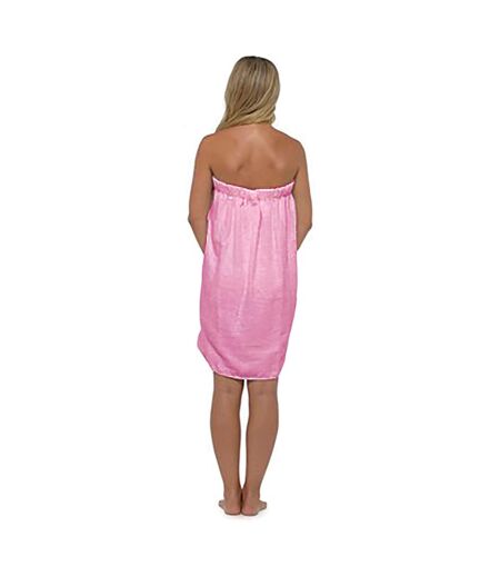 Ladies 100% Cotton Terry Cloth Spa Bath Towel Wrap with Pocket