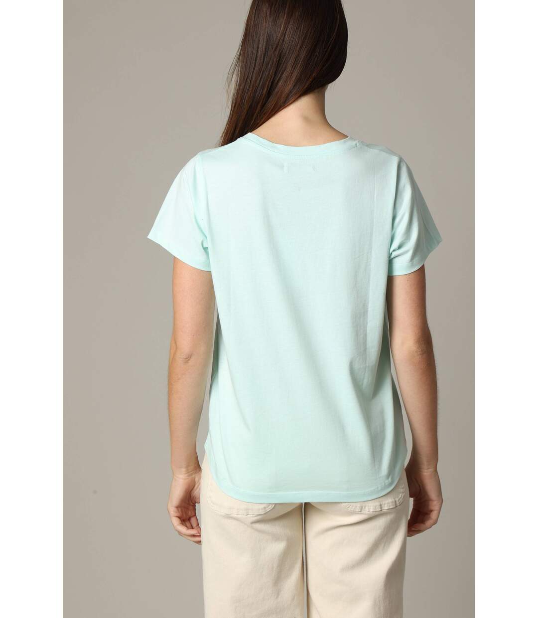 T-shirt col rond en jersey 100% coton avec application brodée SPRITZI-4